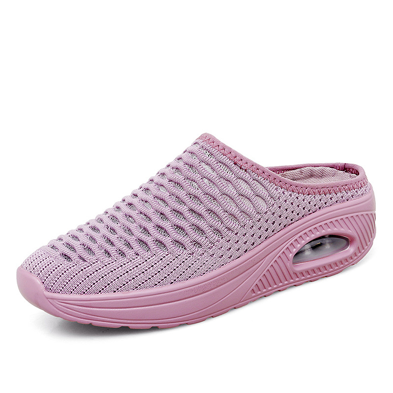 Ženske slip-on cipele s mrežastim gornjim dijelom, okrugla prstna kapica, kompozitni potplat, bez podloge
