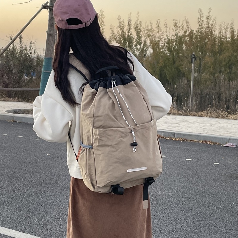 Unisex nylon ruksak za putovanja, planinarenje i vožnju — vodootporan, zatvaranje na zip, unutarnja pregrada za telefon i unutarnji sloj