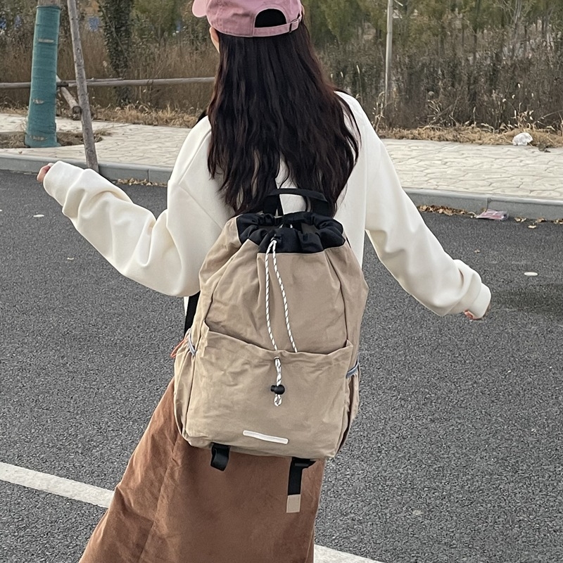 Unisex nylon ruksak za putovanja, planinarenje i vožnju — vodootporan, zatvaranje na zip, unutarnja pregrada za telefon i unutarnji sloj