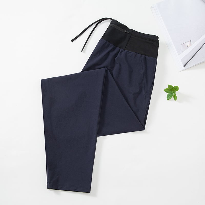 Панталони за маратонско крос-кантри бягане с бързо сушене, висок талия, джоб за телефон на задната талия, свободна кройка