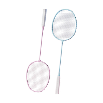Reket za badminton s okvirom od željeznog legura, vlaknaste žice, tvrdi, direktan udar, za amaterske juniore