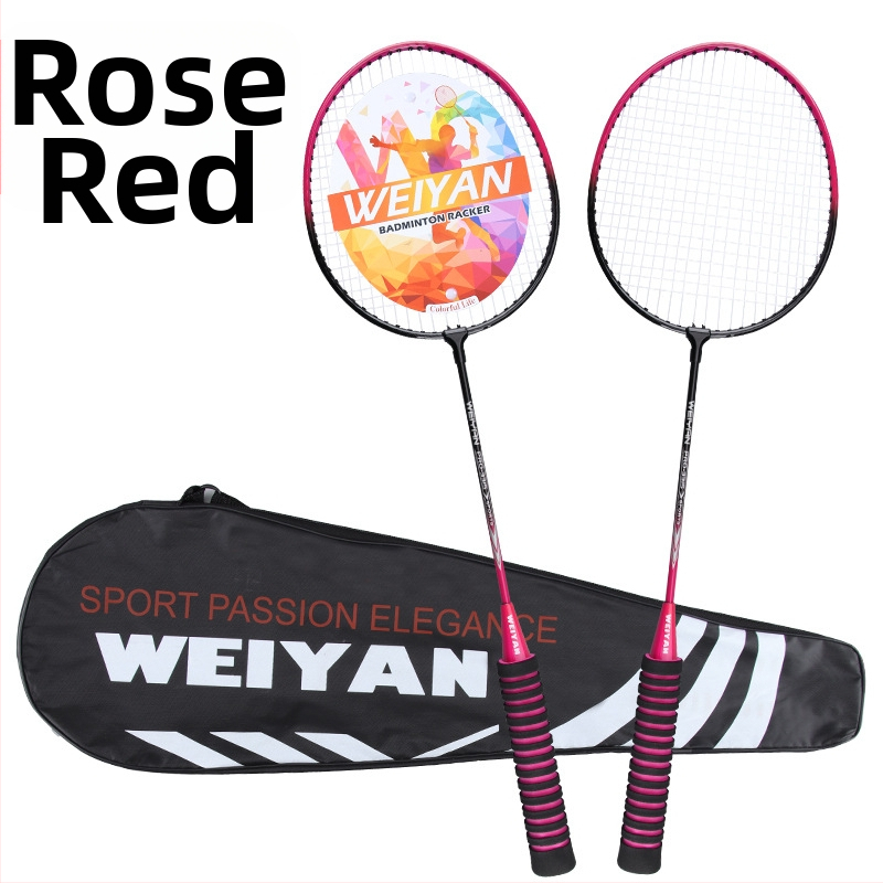 Reket za badminton s okvirom od ferroalij, 95–100 g, prav udar, za amatere juniore, tisk logotipa dostupan