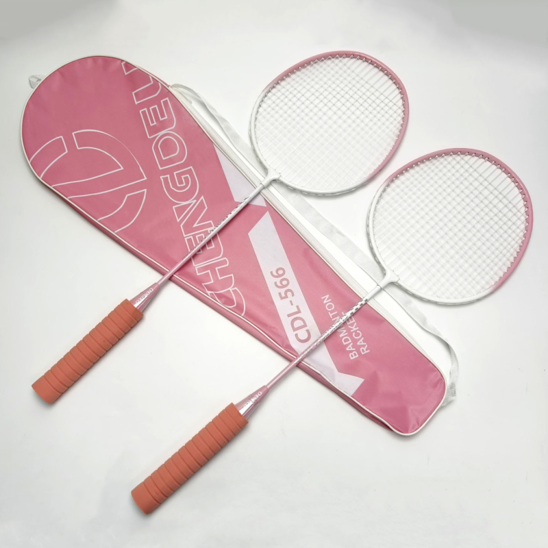 Set badminton raketa, 2 komada – ultralak, okvir od željeznih legura, težina 75–79 g, mogućnost tiskanja logotipa