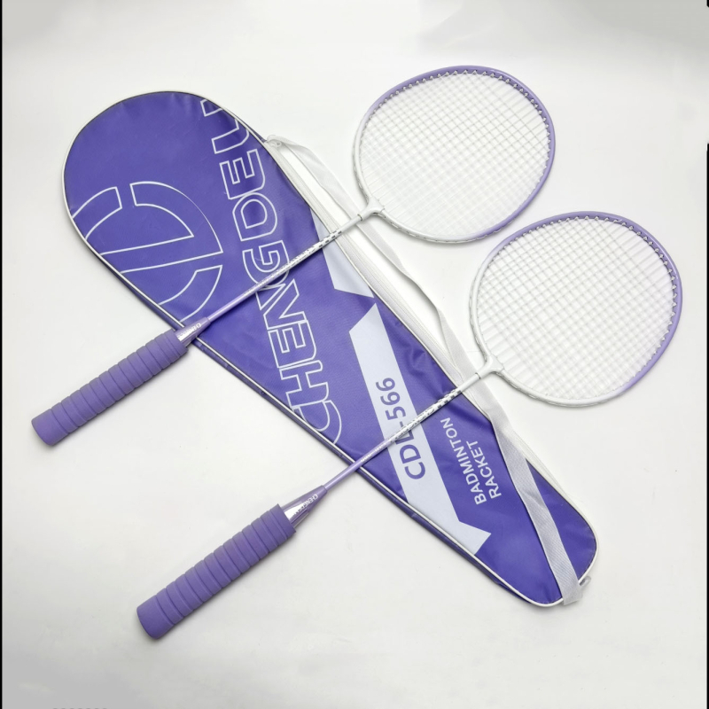 Set badminton raketa, 2 komada – ultralak, okvir od željeznih legura, težina 75–79 g, mogućnost tiskanja logotipa