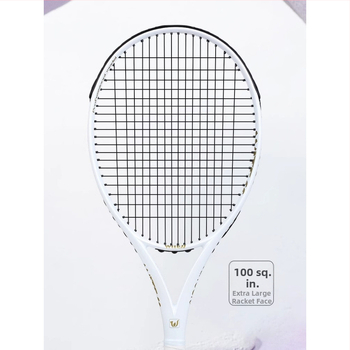 Kamery badmintonová raketa, rám z karbónových vlákien, hmotnosť 95–100 g, hrúbka držadla G1, nylonové struny, typ rakety: priama úder