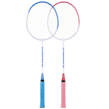 Bedmintonová raketa s dizajnom s dvojitou šnúrou, ultra ľahká a odolná, rám z železnej zliatiny, šnúry z nylonu, hmotnosť 95-100 g, hrúbka rukoväte G-5