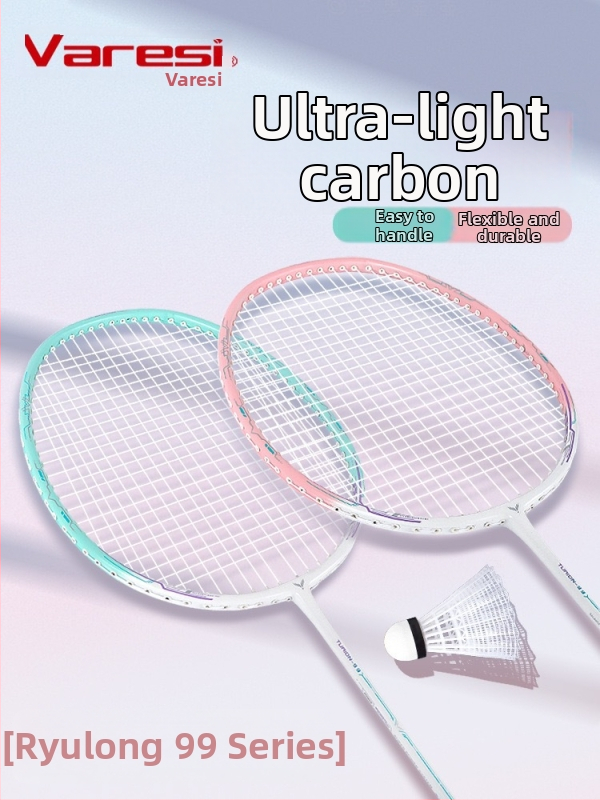 Varesi bedminton raketa – rám z vlákien skla, hmotnosť 95–100 g, priamy úder, séria Ryzen, pre začiatočníkov a stredne pokročilých