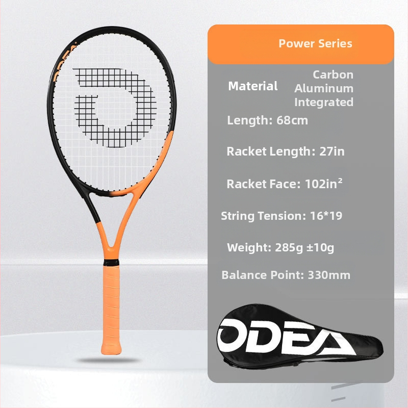 Tenisová raketa Odea Power, model 2023, unisex profesionálna, rám z uhlíkových vlákien, nylonové struny