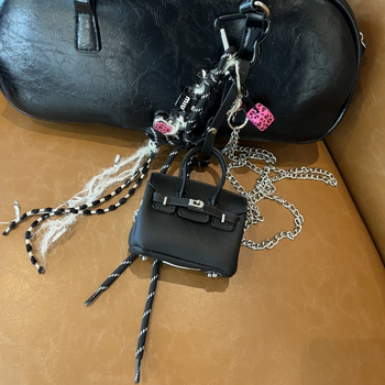 Pandantiv pentru geantă din nailon — model urs/animal mic, tehnică Drip-Glue, stil desen animat pentru bagaje