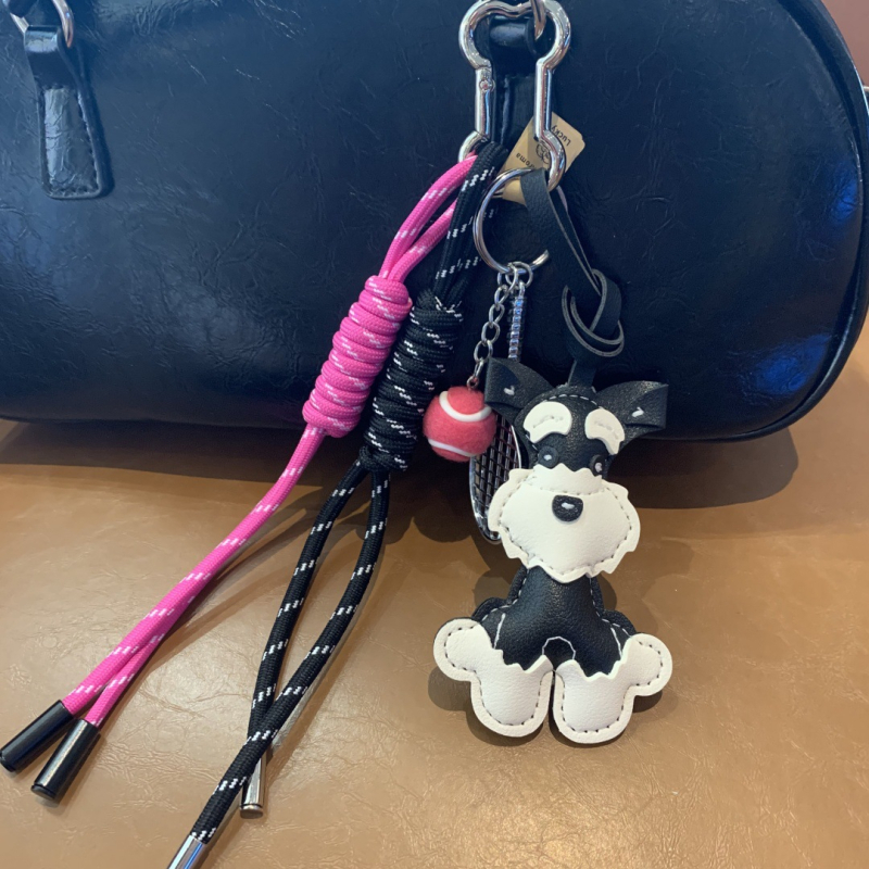 Pandantiv pentru geantă din nailon — model urs/animal mic, tehnică Drip-Glue, stil desen animat pentru bagaje