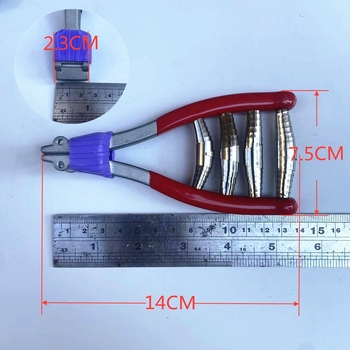 Ръчно устройство за обтегане на корда за тенис и бадминтон – стартов клип с четири пружини, фиксиращ инструмент; материал: цинкова сплав и пружинна стомана