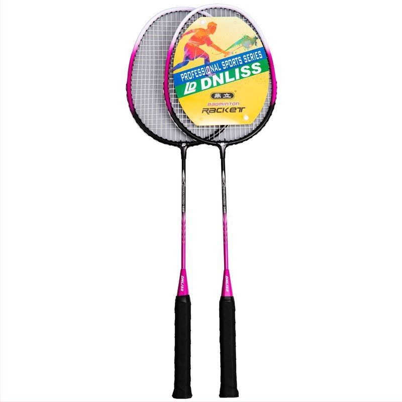 Dingli bedmintonová raketa s rámom z ferroalloy, hmotnosť 90–94 g, rovná hlava, úchop G2, nylonové struny