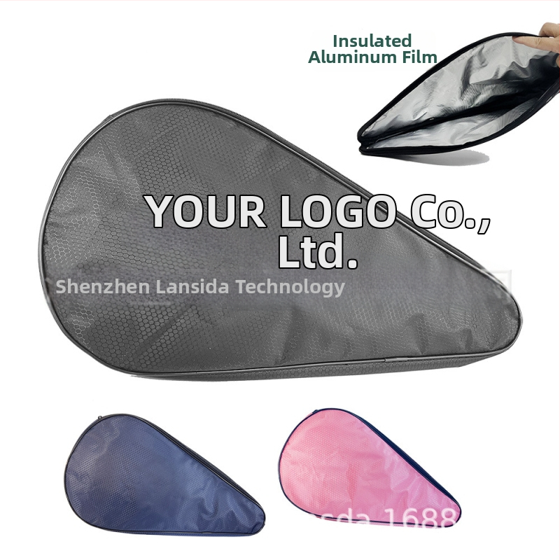 Pielāgota Oxford auduma tenisa/padel raketes soma, ūdensizturīga, izolēta ar alumīnija folijas iekšējo apdari