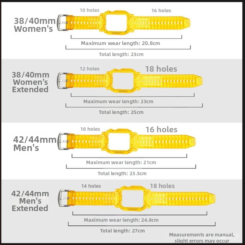 Apple Watch súprava jedného kusu ochranného púzdra a remienka z TPU gumy, dlhý dizajn, Zima 2023
