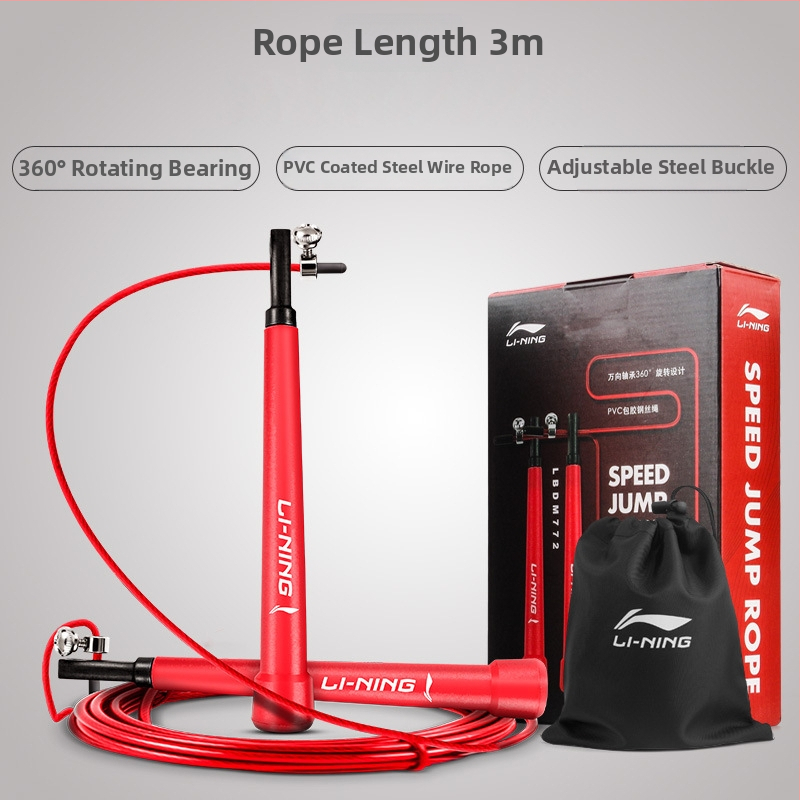 Li Ning PU šuolių virvė – suaugusiems ir jaunuoliams, tinka bėgiojimui ir mokyklos sportui