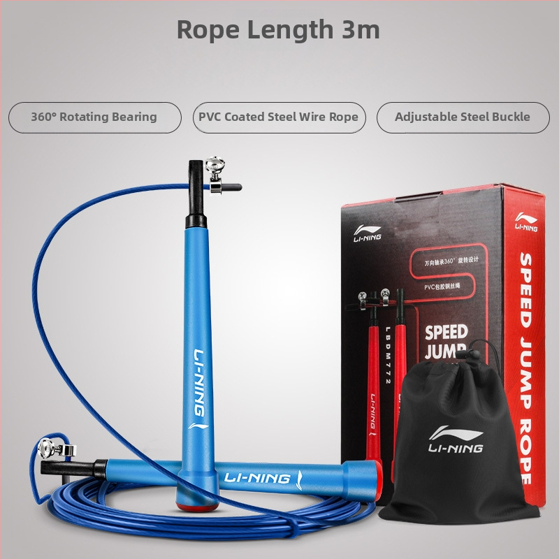 Li Ning PU šuolių virvė – suaugusiems ir jaunuoliams, tinka bėgiojimui ir mokyklos sportui