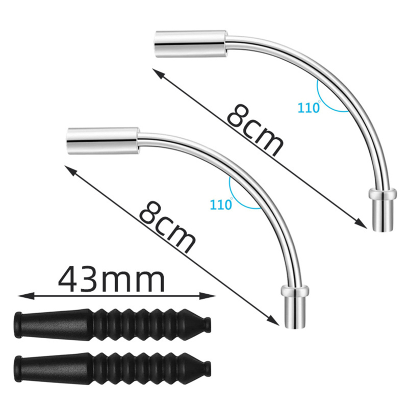 Kerékpár V-fék könyökcső porvédő sapka és fékkábel védőhüvely, alumínium + műanyag
