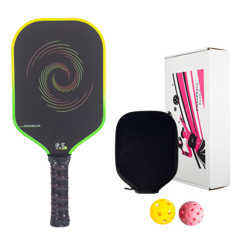 Set pickleball palica od karbonskih vlakana — jezgro: honeycomb + pena, težina 230 g ± 8, površina: tkanasta tekstura, mat završnica, smanjenje buke