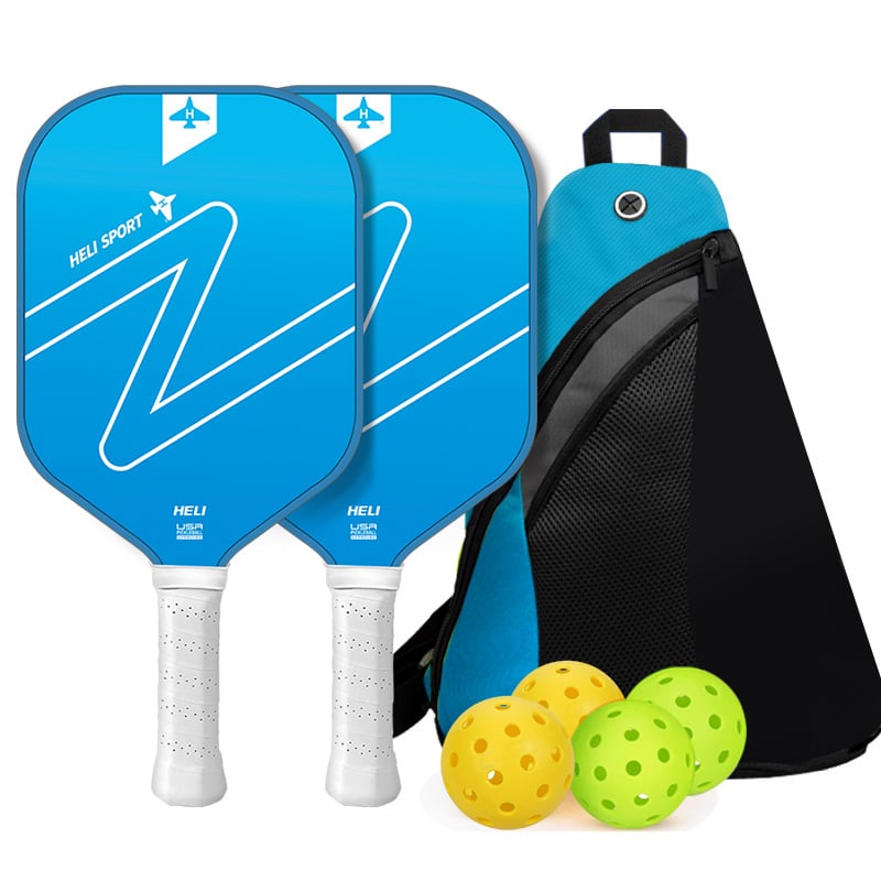Set reketa za pickleball od karbonskih vlakana - Heli Sporting Goods, 220 g