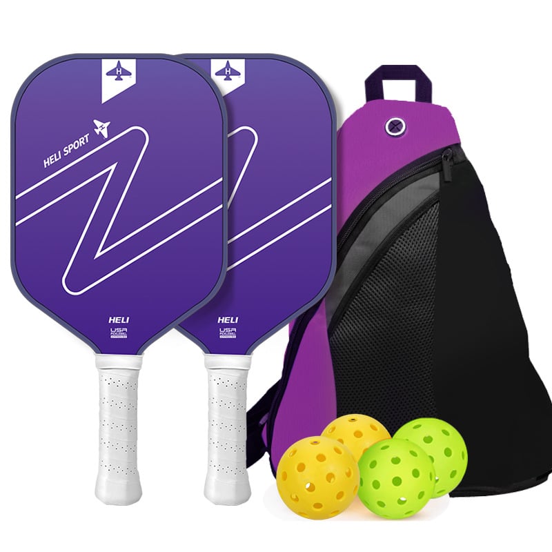 Set reketa za pickleball od karbonskih vlakana - Heli Sporting Goods, 220 g