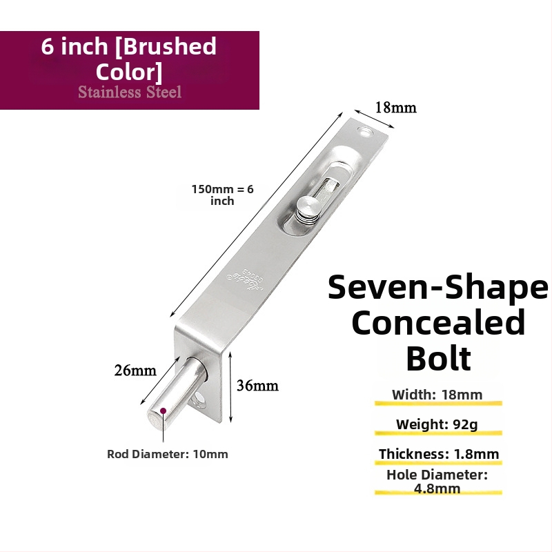 Nerūsējošā tērauda slēdzis durvīm, F tipa mehānisms, 7 rakstzīmes, elektroplēts pārklājums, mūsdienīgs minimālisms
