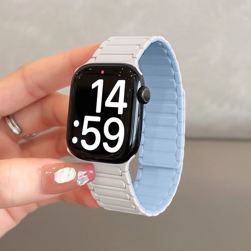 Silikonska magnetska narukvica za Apple Watch S10, 38–49 mm, moderan dizajn