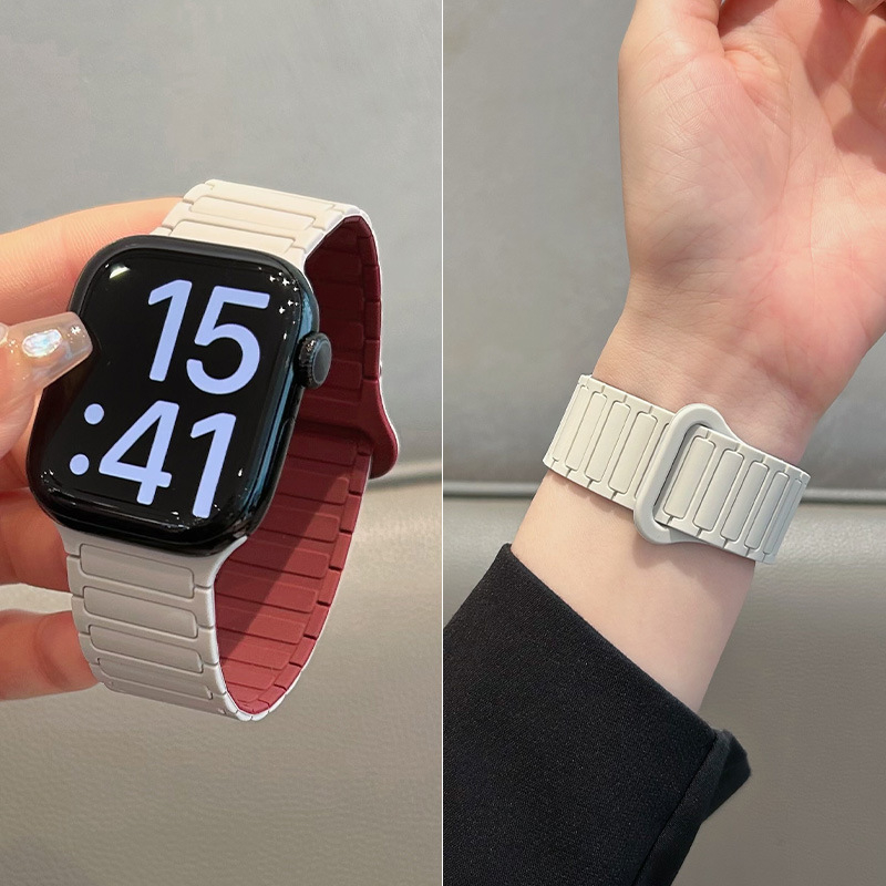 Silikonska magnetska narukvica za Apple Watch S10, 38–49 mm, moderan dizajn