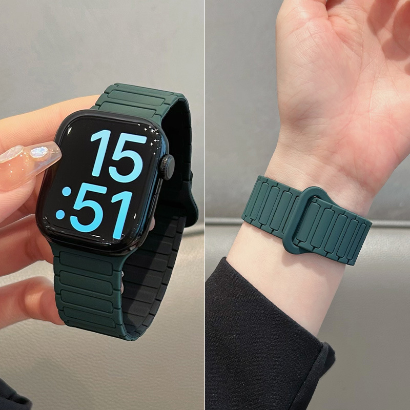 Silikonska magnetska narukvica za Apple Watch S10, 38–49 mm, moderan dizajn