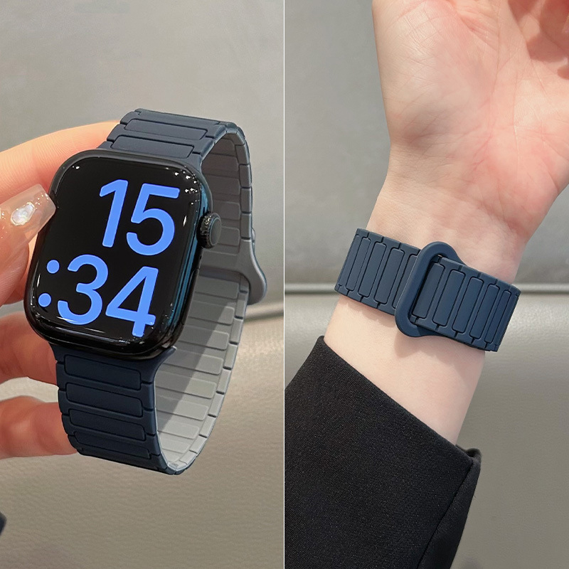 Silikonska magnetska narukvica za Apple Watch S10, 38–49 mm, moderan dizajn