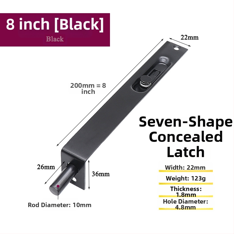 Nerūsējošā tērauda durvju slēgšanas mehānisms, tips F, septiņu rakstu aizbāzis, elektroplatinga pārklājums