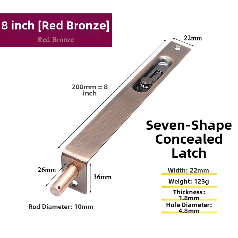 Nerūsējošā tērauda durvju slēgšanas mehānisms, tips F, septiņu rakstu aizbāzis, elektroplatinga pārklājums