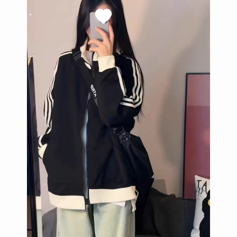 Ženska jakna od Chenille-Spandex sa stojećim ovratnikom, zatvaračem, srednje dužine, širokog kroja