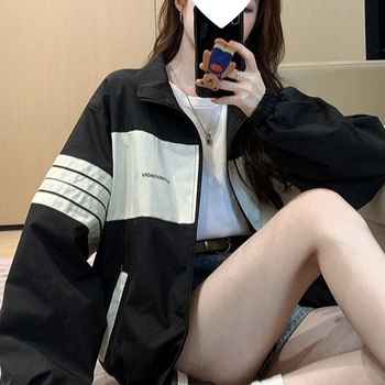 Moteriška trumpa bomber striukė be rankovių, laisvas kirpimas, stovinti apykaklė, chenille audinys, 95% spandeksas