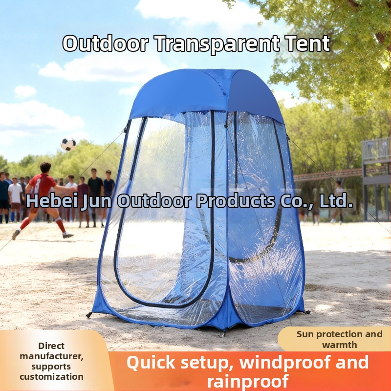 PVC läbipaistev telk välisõhu spordisündmuste jaoks – ühekihiline konstruktsioon, kiire seadistamine, nelja aastaaja kasutamiseks, välisveekindlus 1000–1500 mm, kaal 2,2 kg