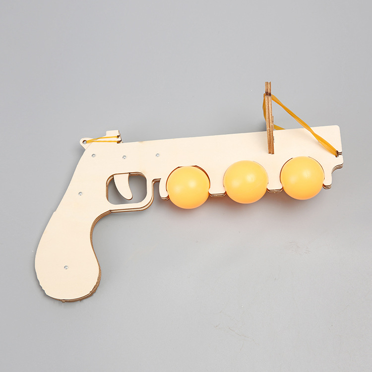 Fából készült elasztikus asztalitenisz modell fizikai kísérletekhez – DIY tudományos készlet 7–14 éveseknek, multifunkciós, elektromos