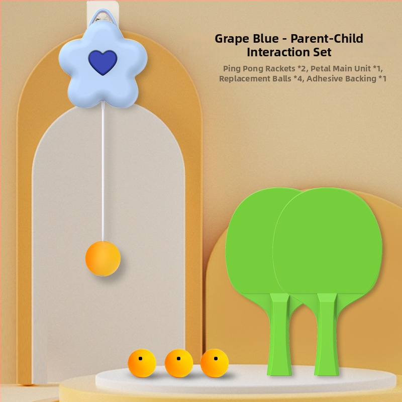 Stolnotenis treners - pakārts ziedu dizains, ABS konstrukcija, zīmols Boxing Shun, iekštelpu lietošanai, drukāts logotips