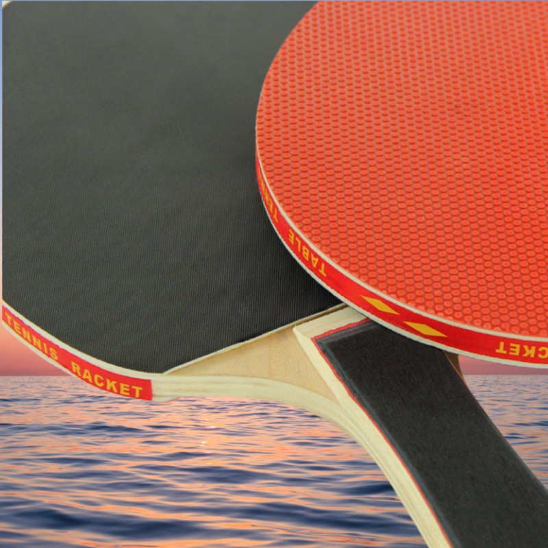 Set reketa za stolni tenis, dvije rekete, baza od topoľa, guma s ljepilom, ravni i vodoravni zahvat