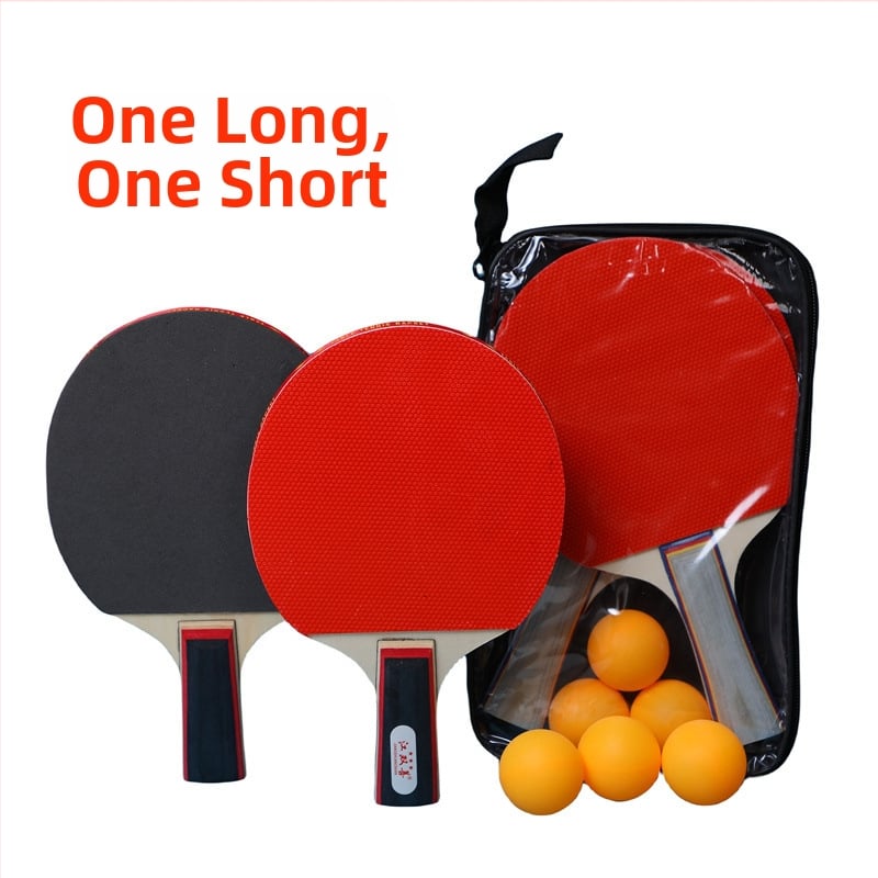 Set reketa za stolni tenis, dvije rekete, baza od topoľa, guma s ljepilom, ravni i vodoravni zahvat