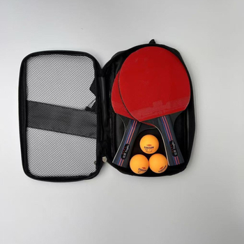 Set reketa za stolni tenis bez marke, drška od topole, guma s ljepilom, ravna reketa, pogodna za stolni tenis i badminton