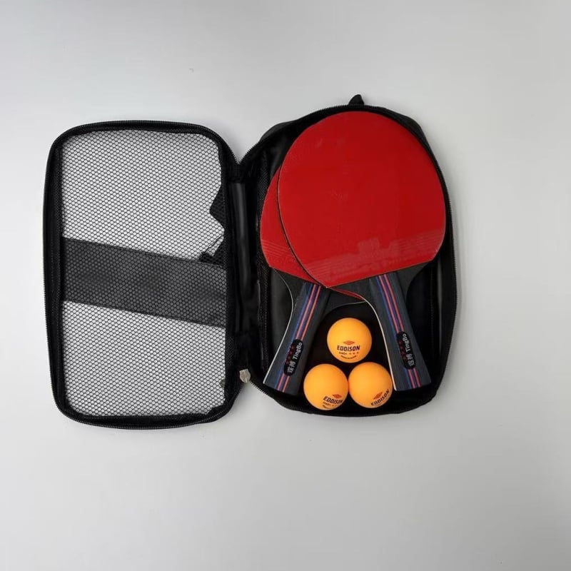 Set reketa za stolni tenis bez marke, drška od topole, guma s ljepilom, ravna reketa, pogodna za stolni tenis i badminton