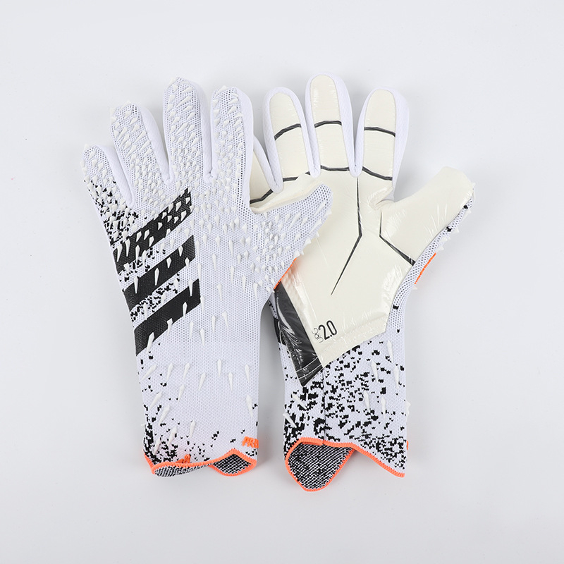 Γάντια τερματοφύλακα για ποδόσφαιρο με λατέξ για άνετο κράτημα, ανθεκτικά στη φθορά, κατάλληλα για προπονήσεις και αγώνες (Επεξεργασία παραμετροποίησης: Ναι; Ιδιωτική ετικέτα: Ναι)
