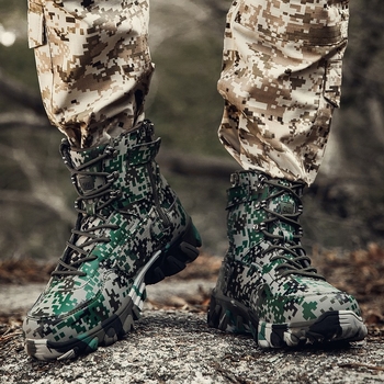 Armijas stila ārējie zābaki A03 Mesh pieaugušajiem vīriešiem – pārgājieni un kempings