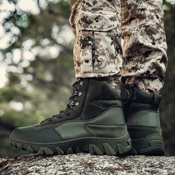 Armijas stila ārējie zābaki A03 Mesh pieaugušajiem vīriešiem – pārgājieni un kempings