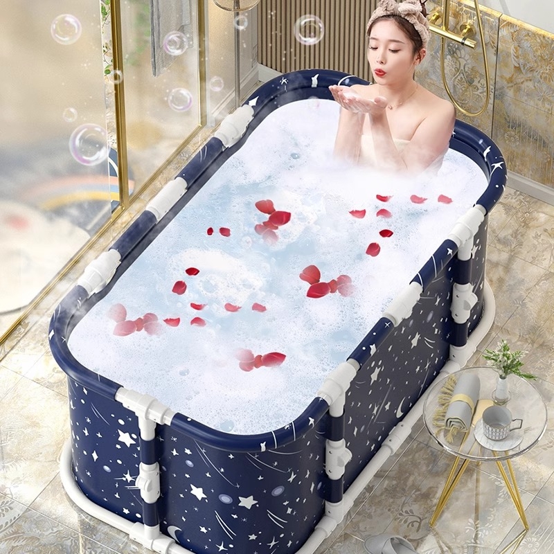 Összecsukható fürdővödör felnőtteknek – teljes testű PVC fürdővödör, használat: fürdés, stílus kettős/összecsukható