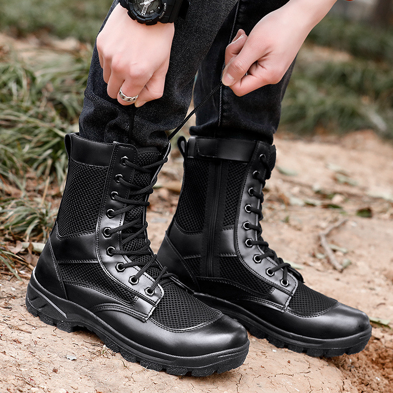 Vasaras tīklu darba apavi ar rāvējslēdzēju - Unisex āra pārgājienu apavi, ultra viegli elpojoši, drošības un pārbaudes nolūkiem, materiāls Super Fiber, zīmols Xiao wu ji hua