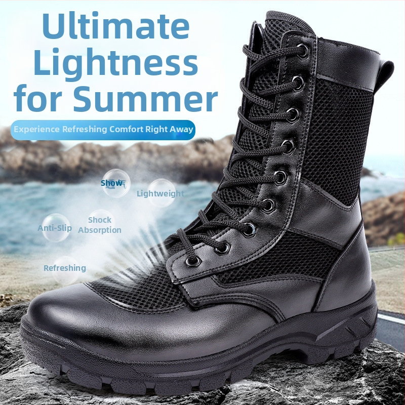Vasaras tīklu darba apavi ar rāvējslēdzēju - Unisex āra pārgājienu apavi, ultra viegli elpojoši, drošības un pārbaudes nolūkiem, materiāls Super Fiber, zīmols Xiao wu ji hua