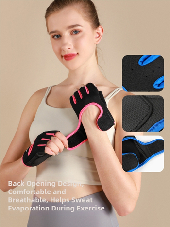 Daļēji pirkstu sporta cimdi – neilona plaukstas aizsargs, rokas aizsargs, piemēroti ārējiem sporta veidiem, fitnesam, velosipēdu braukšanai, slēpošanai un kalnu kāpšanai