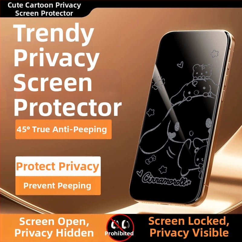 Priekšējā stikla aizsargs ar privātuma aizsardzību iPhone 14 Pro Max – HD, pilns displejs, anti-skatīšanās, izturīgs pret kritieniem, putekļu izturīgs