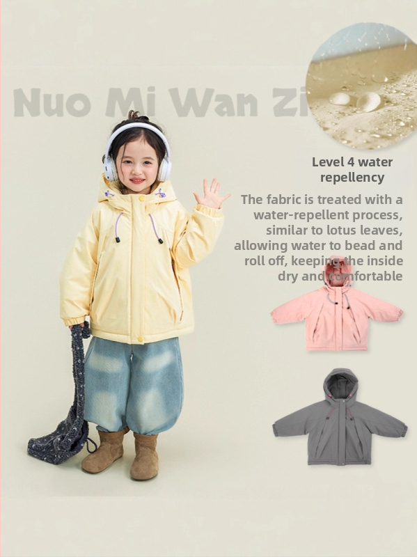 Ten Balls ziemas jaka meitenēm, ar kapuci, vilnas iekšējā odere, ūdensnecaurlaidīga un pretvēja, poliesteris ārējais audums, kardigāna stils, vecums 7–12 gadi