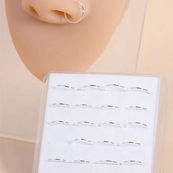 Jane stila deguna gredzens, minimalistisks dizains, apaļas formas, metāls, elektroplatēšana 18k, sievietēm